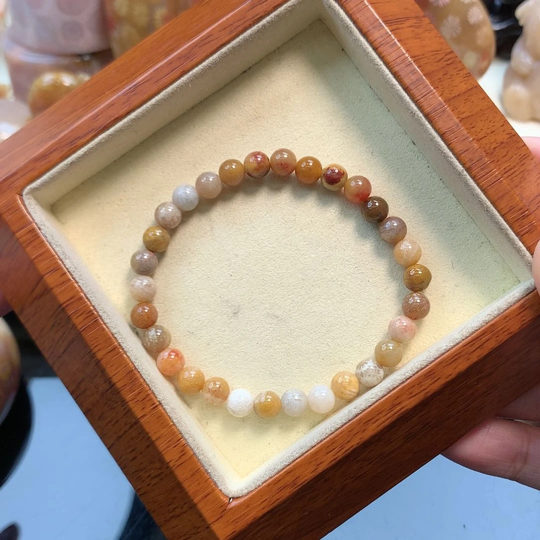 未镶嵌手镯硅化珊瑚（珊瑚玉）10