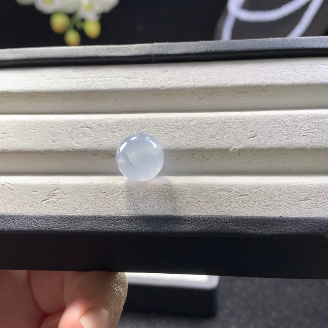 翡翠未镶嵌手串卡12冰紫飘花