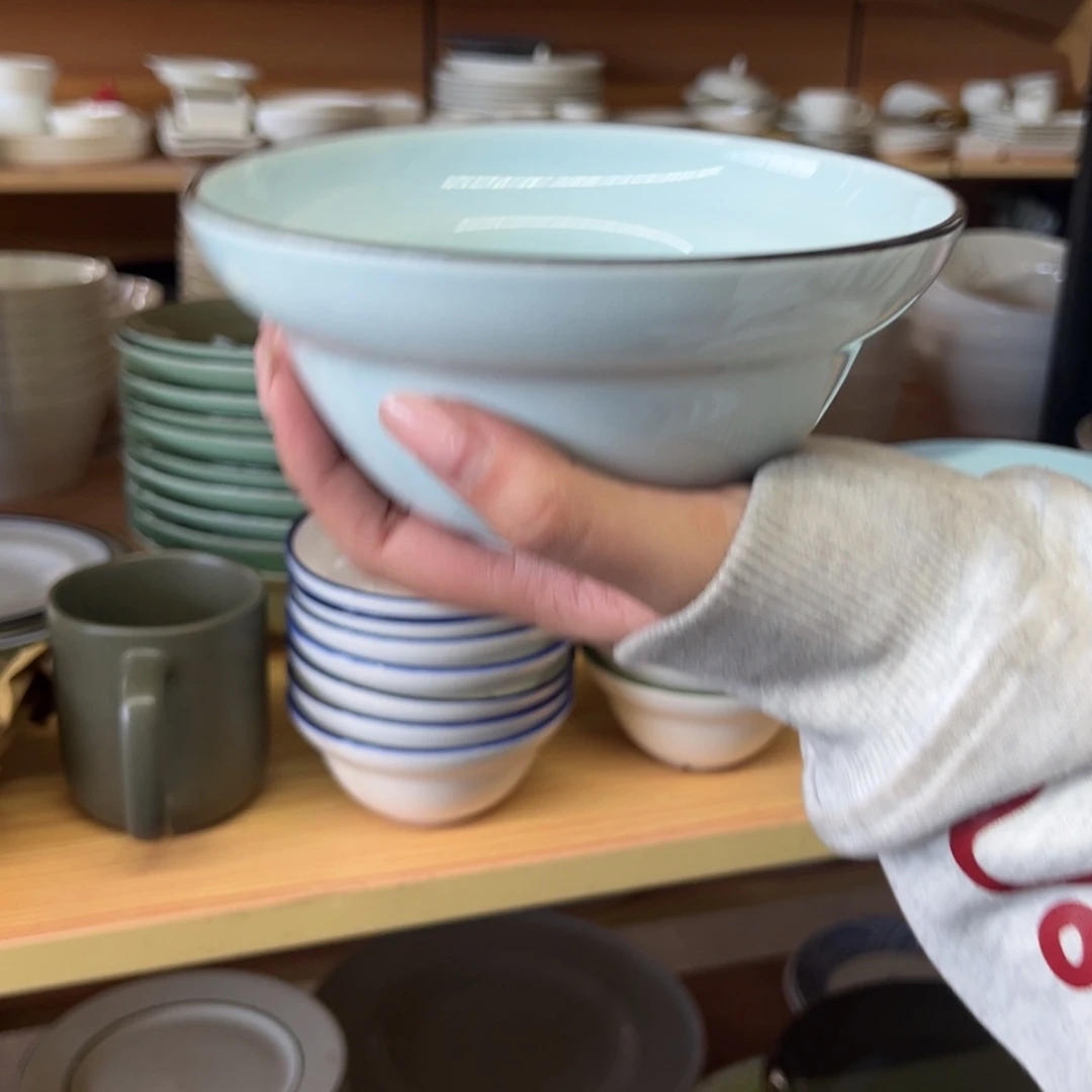 新骨瓷128瑕疵慎拍tt系列蓝6寸葫芦碗