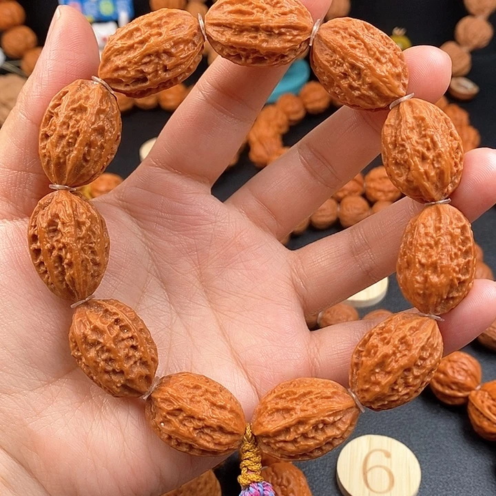 文玩核桃手串粗筋小枣手持