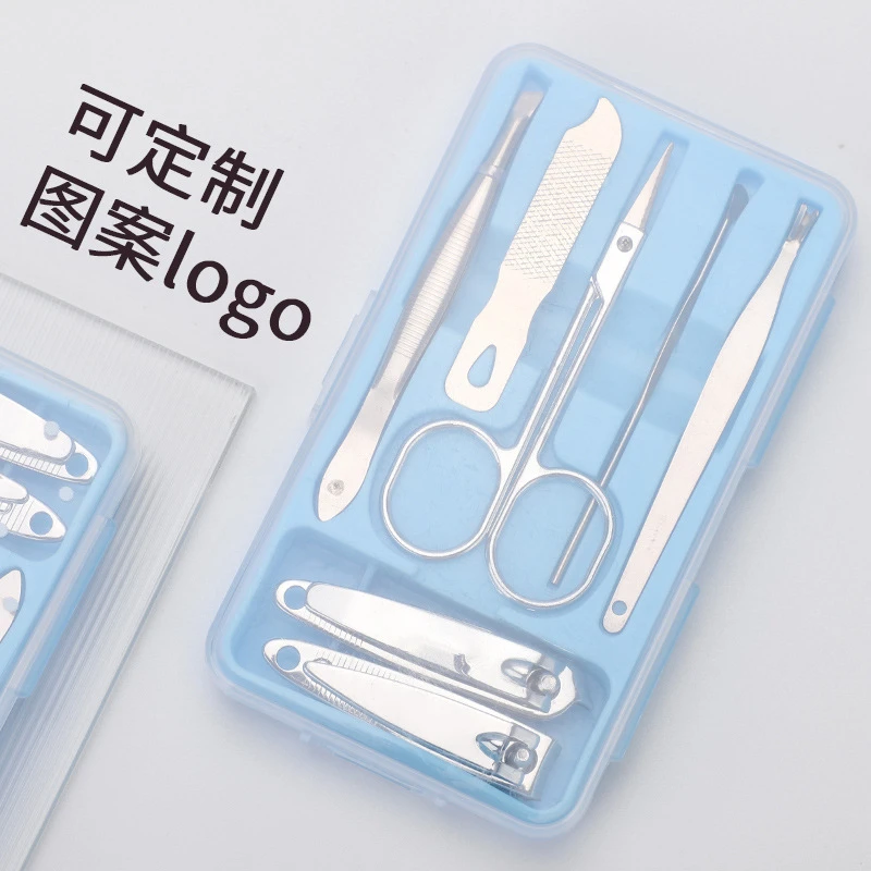 工厂直供卡通礼品不锈钢指甲剪修脚刀美容钳美甲修甲套装7件礼品