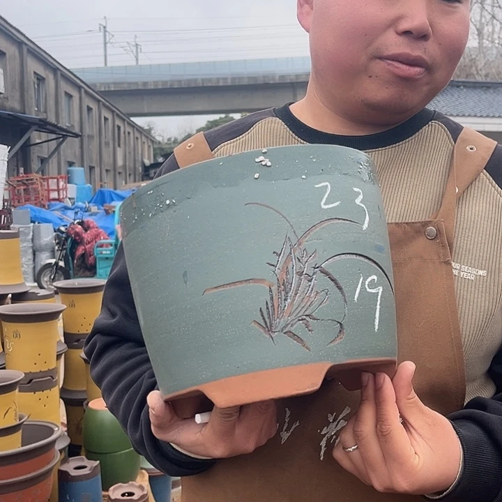 紫砂紫砂花盆盆栽