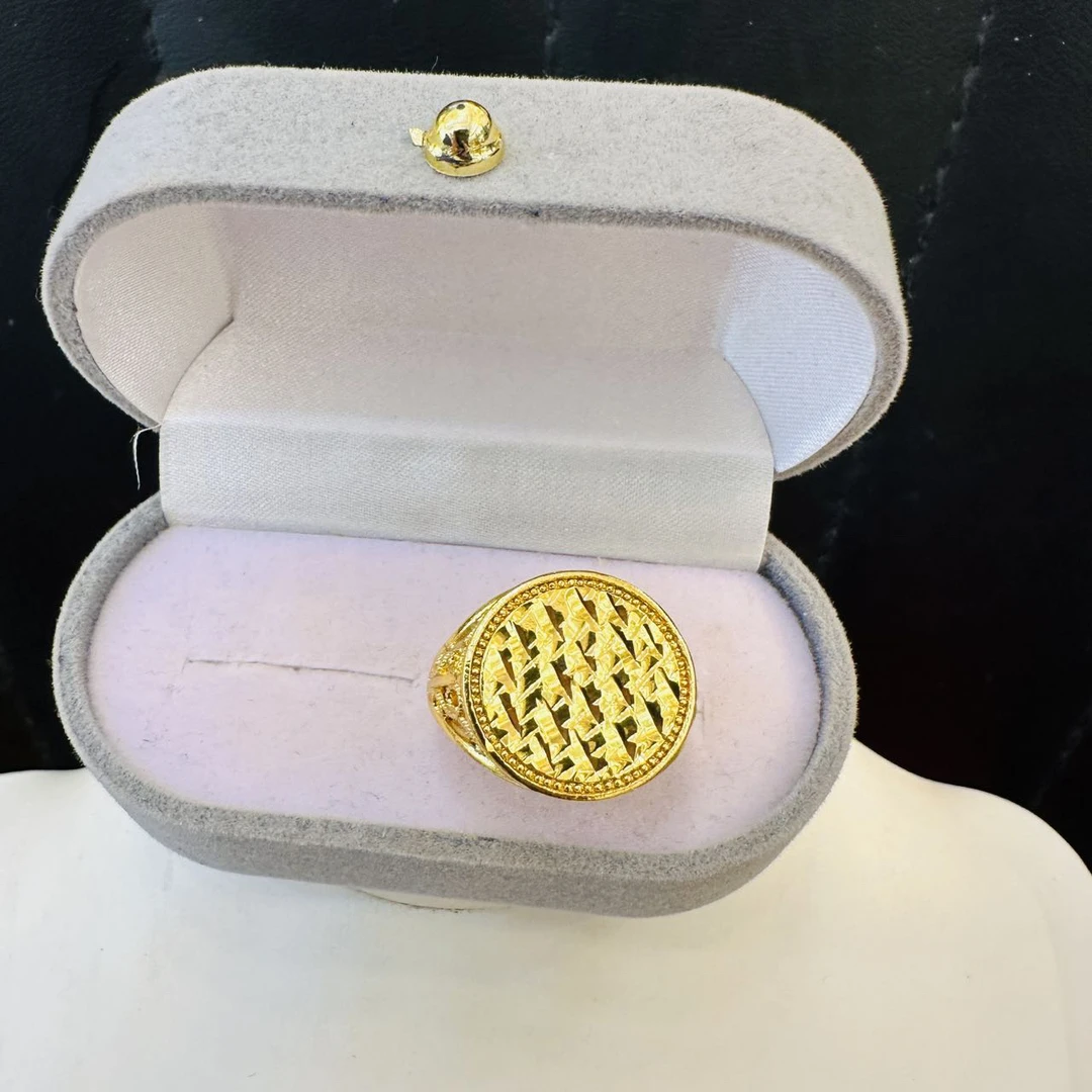 铜合金戒指 3198号新款سائەت ھالقا سوۋغاتلىق 金色可调节铜戒指