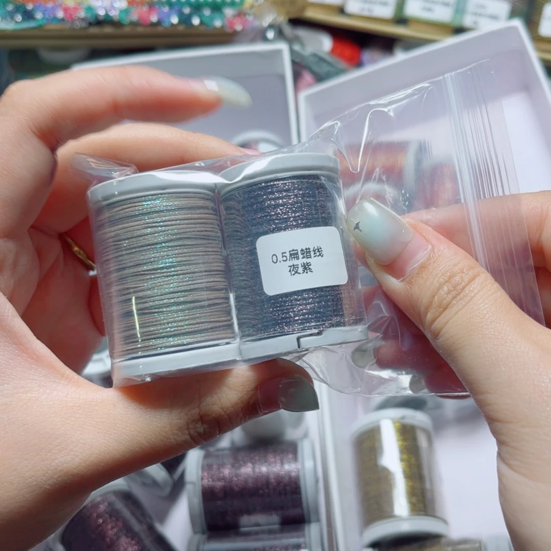 腈纶0.5洒金扁蜡灰卷素影夜紫