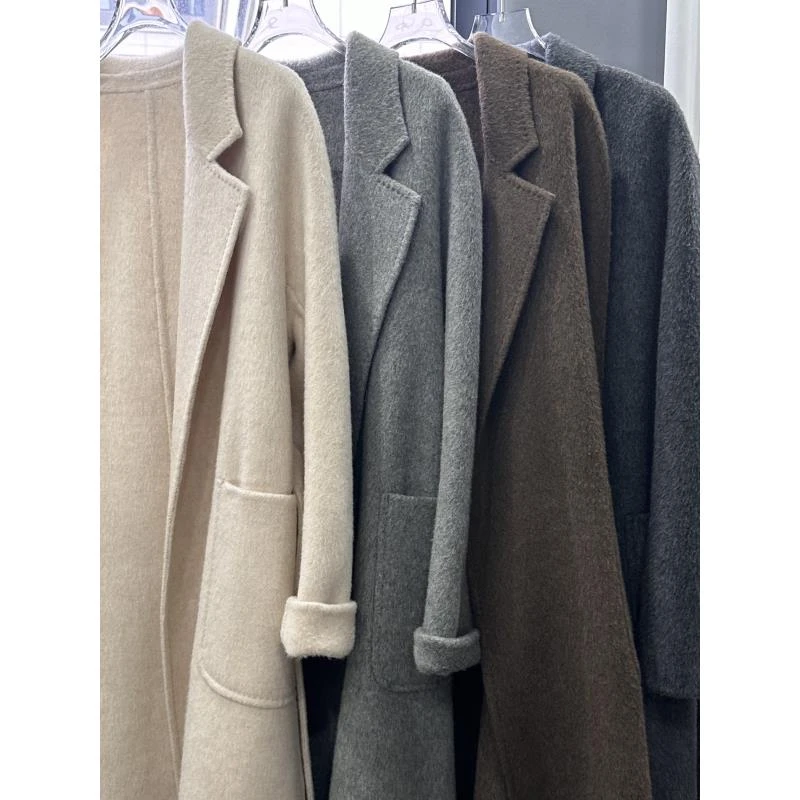 【辰然3店】简约大气腰带大衣