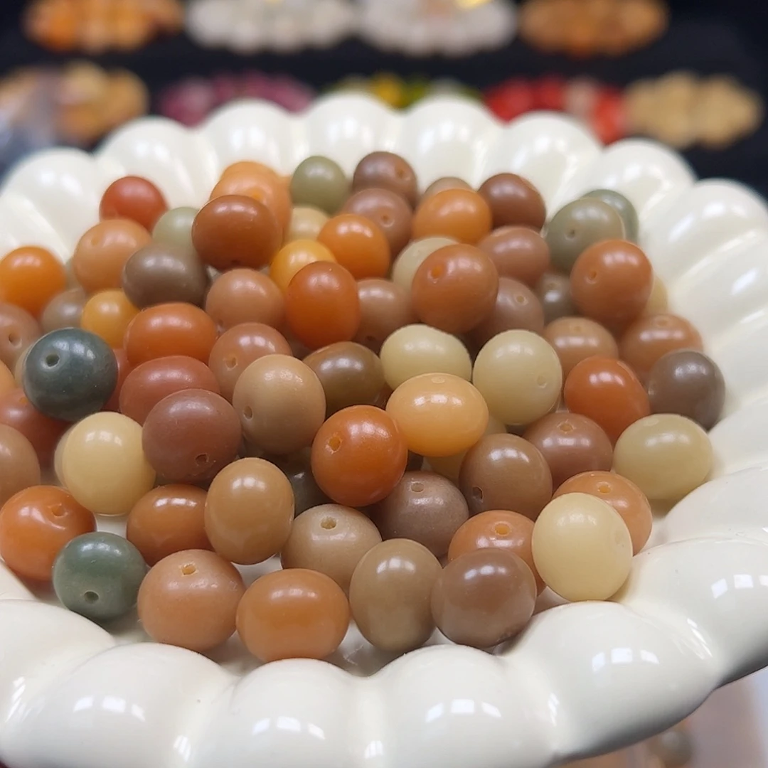 菩提根/象牙果手串卡12唐三彩算盘120颗