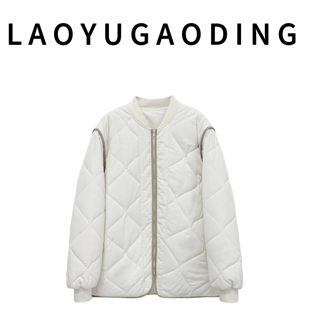 【LAOYUGAODING】高品质-8098棉衣保暖加厚日系菱格棉服外套
