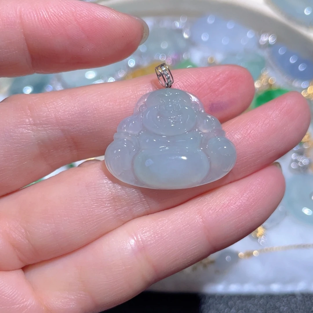 翡翠颈饰18K金镶嵌翡翠