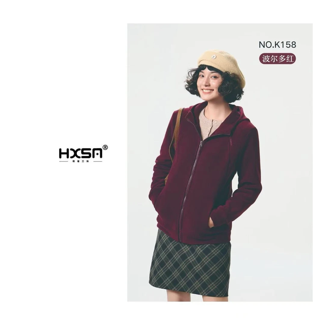 （现+预）暖小豆「摇粒王长毛绒」女款连帽建议【15°-零下10°】