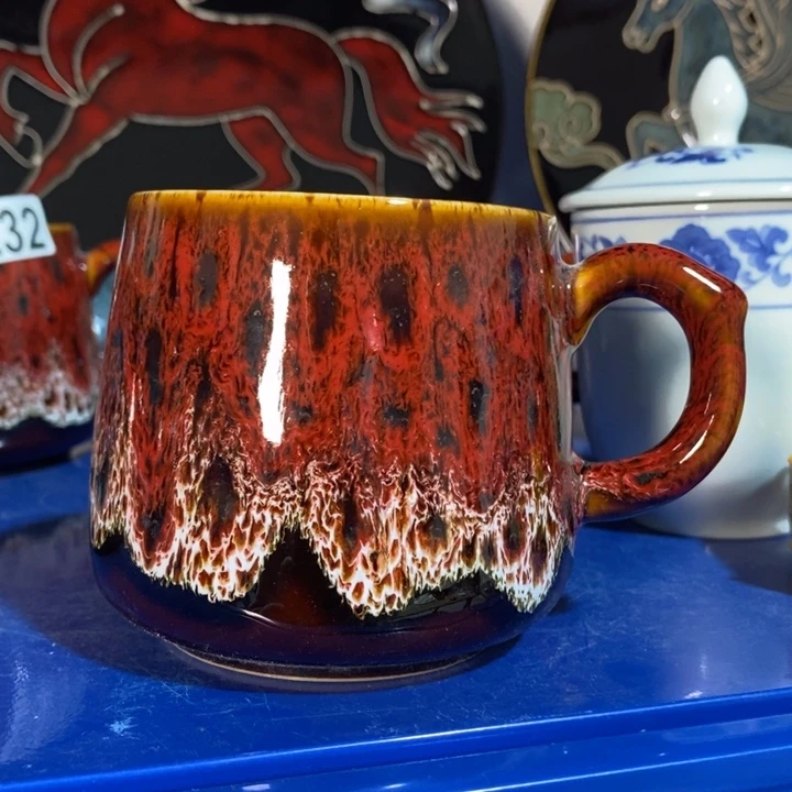 瓷片窑变茶杯约300ml