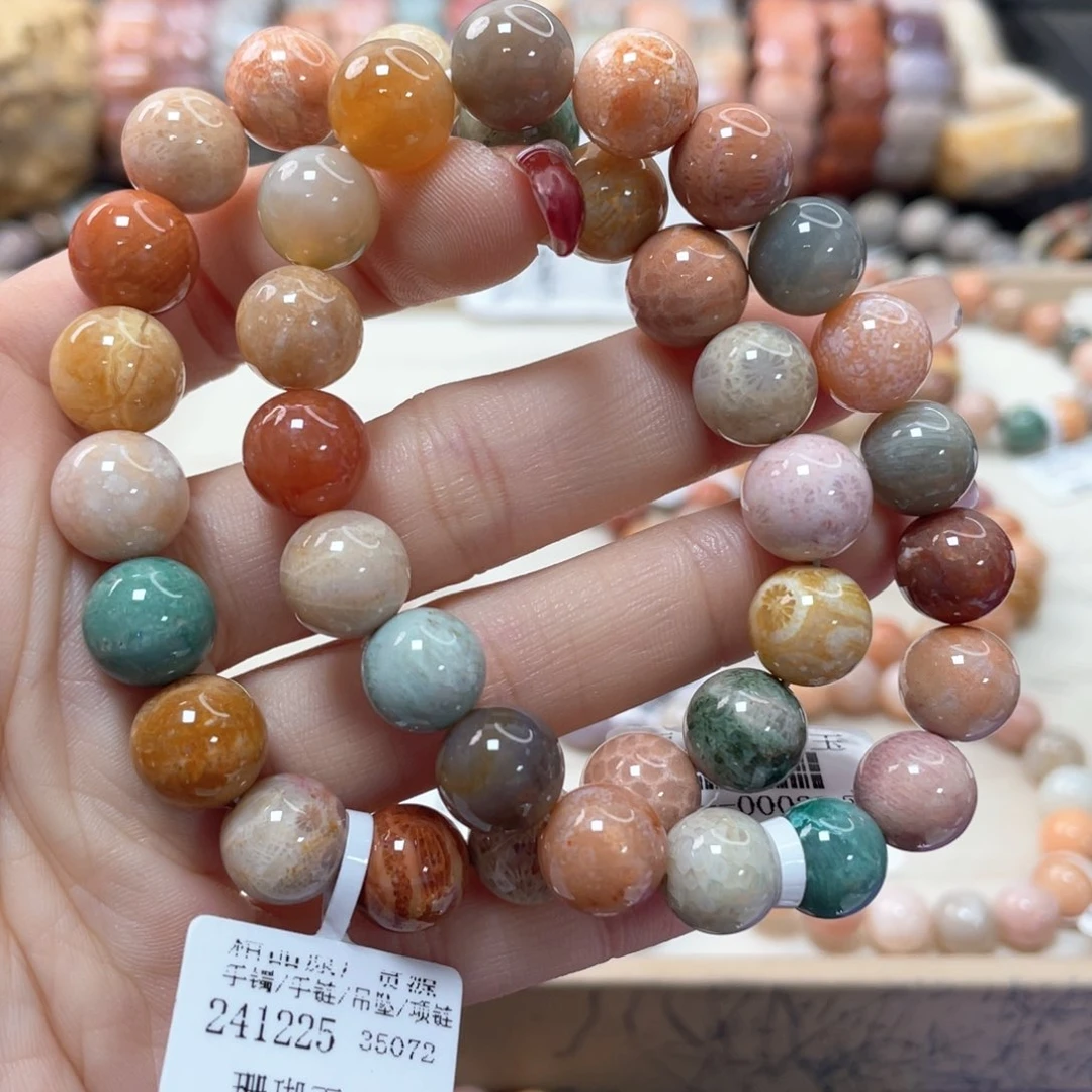 硅化珊瑚（珊瑚玉）手链未镶嵌?****?616