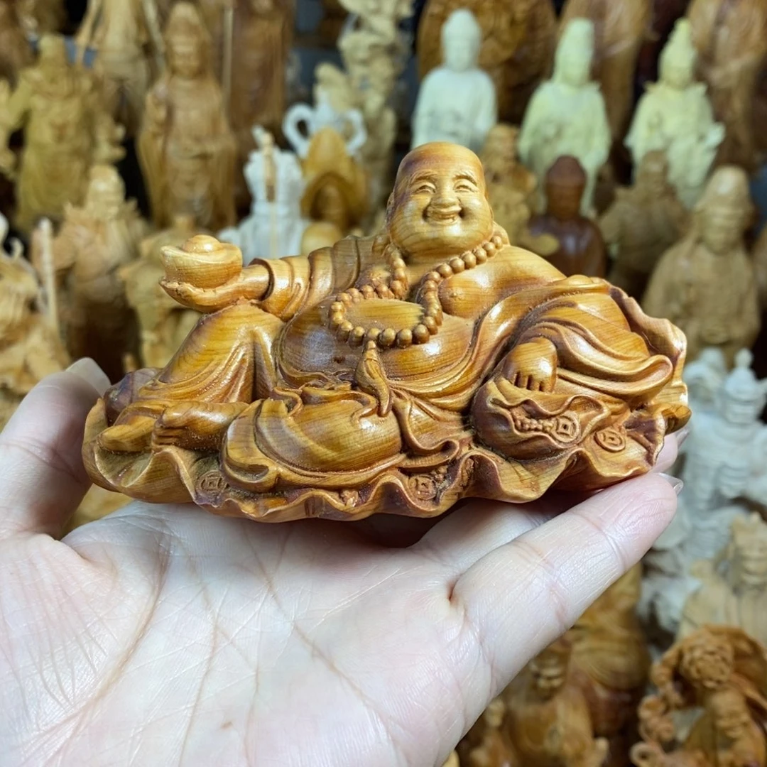 木崖柏12荷叶弥勒