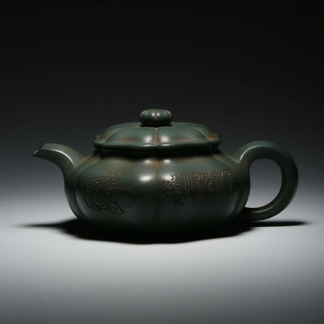 纯手工古葵壶 高8cm长17cm