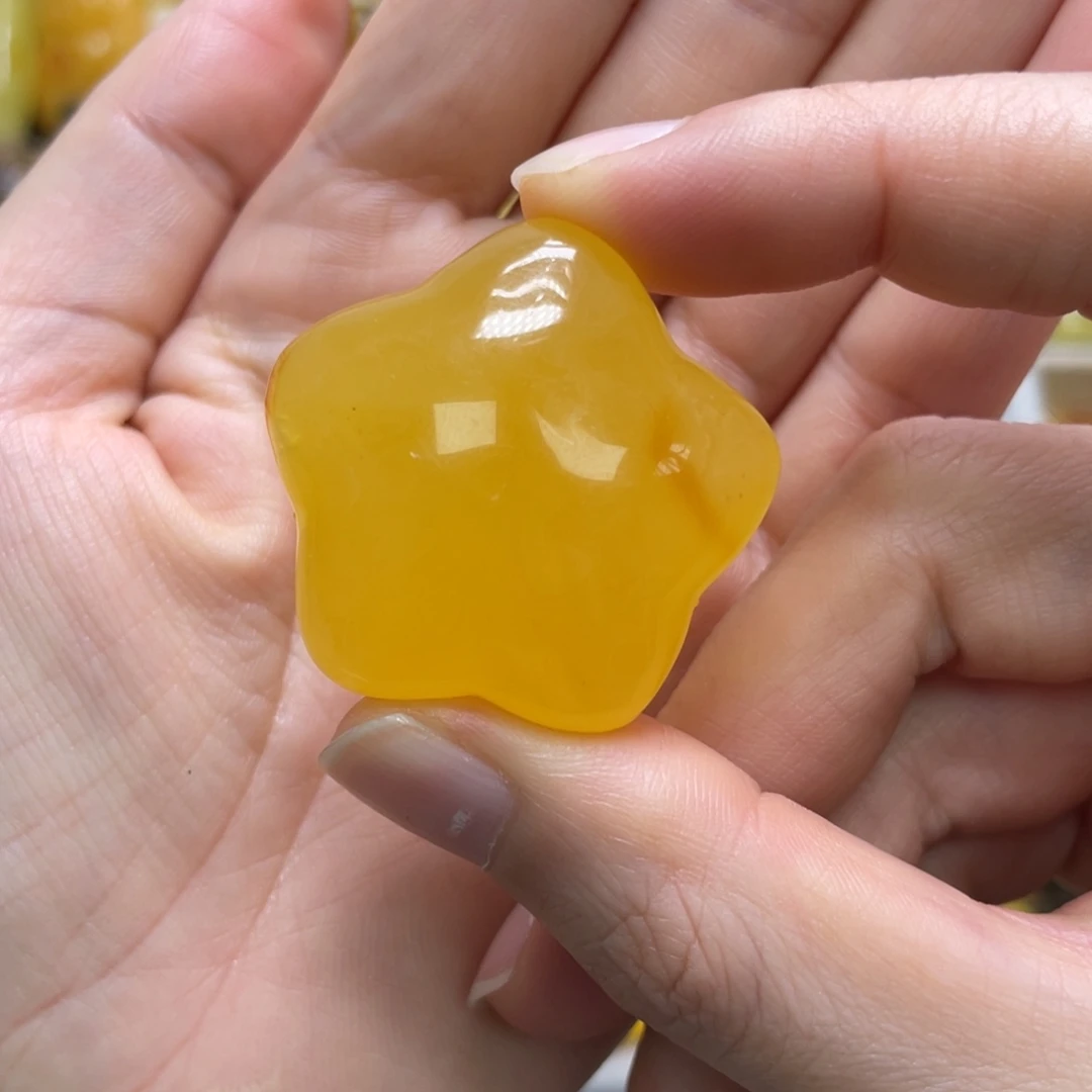 琥珀未镶嵌裸石天然琥珀蜜蜡星星