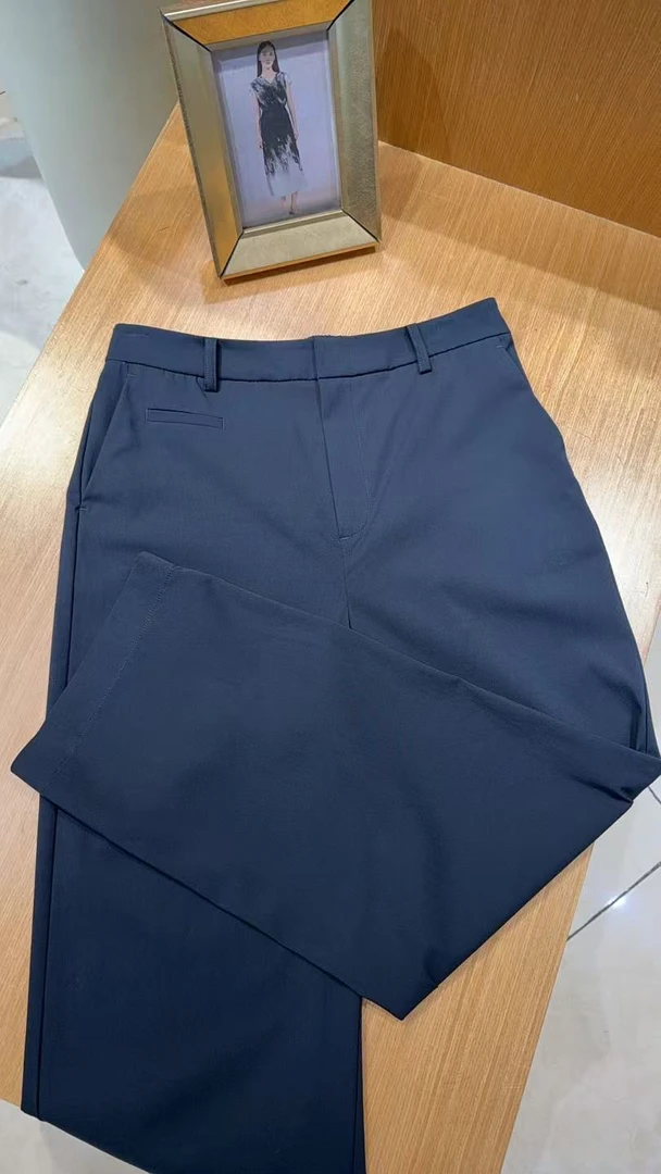 25280054【高斯雪岚】新品九分时尚百搭直筒裤