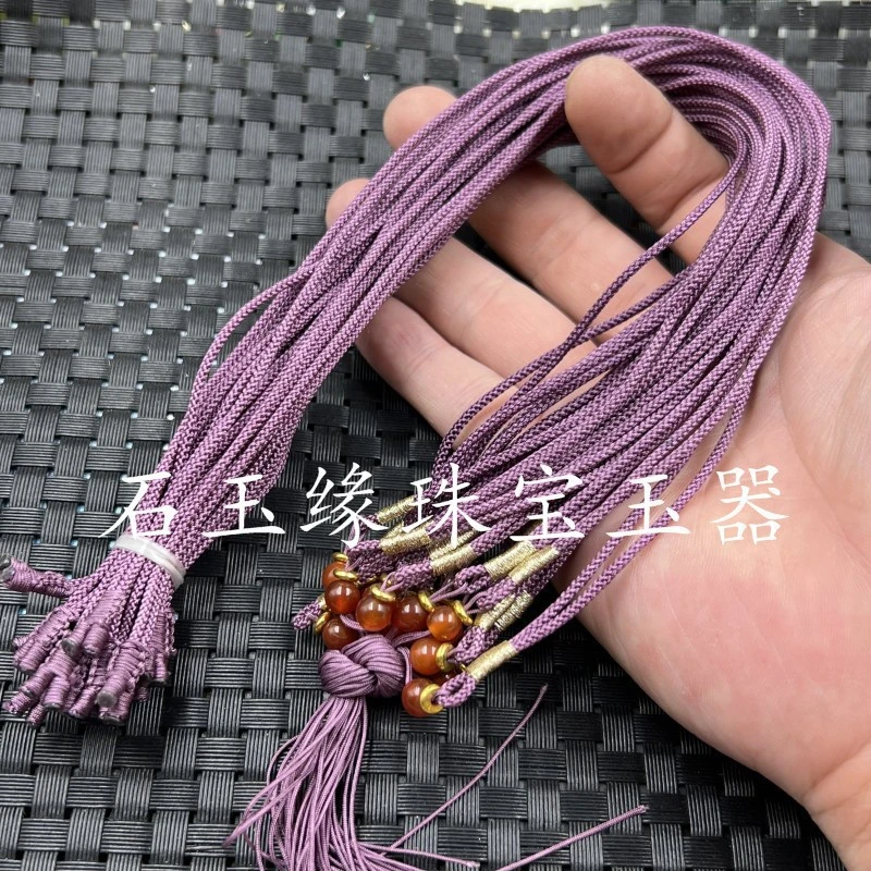 A59红色吊坠绳顶珠挂件绳可调节项链绳粗款伸拉绳子