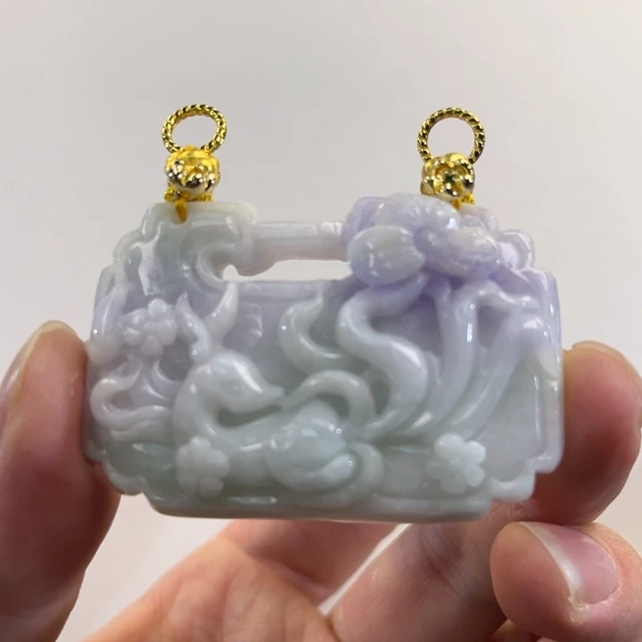 翡翠吊坠(赠链)未镶嵌代编织