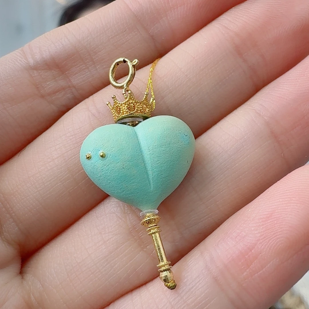 绿松石18K金镶嵌珠宝奇石