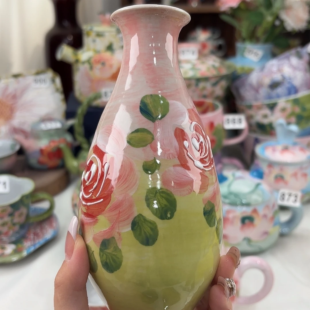 瓷片景德镇手绘高温釉下彩陶瓷茶具