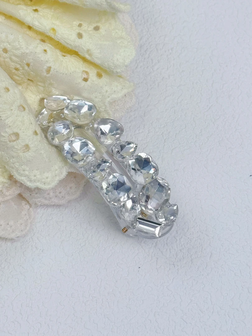 F001千金风女原创设计边夹法式发夹抓夹发饰幽灵配饰精美纯手工