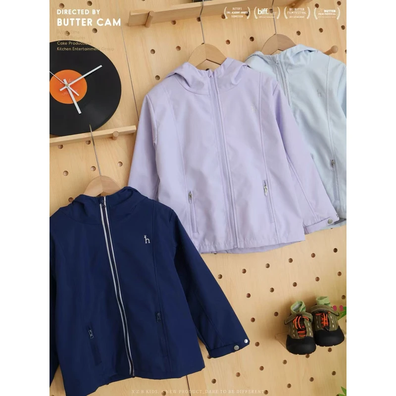 【皇冠小狗冲锋衣】儿童25年秋季新品户外冲锋衣风衣外套