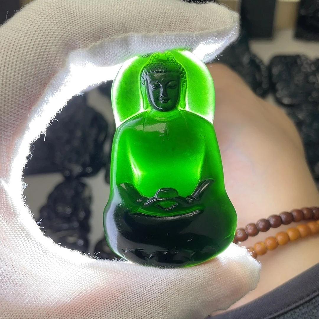 蛇纹石玉未镶嵌吊坠