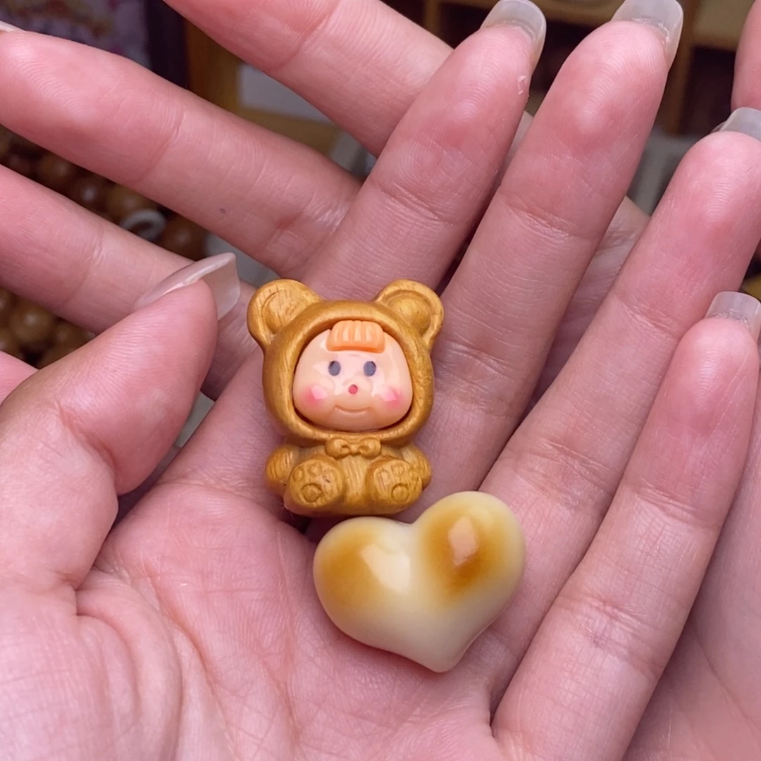 可***心吊坠猴头核桃爱心多妹