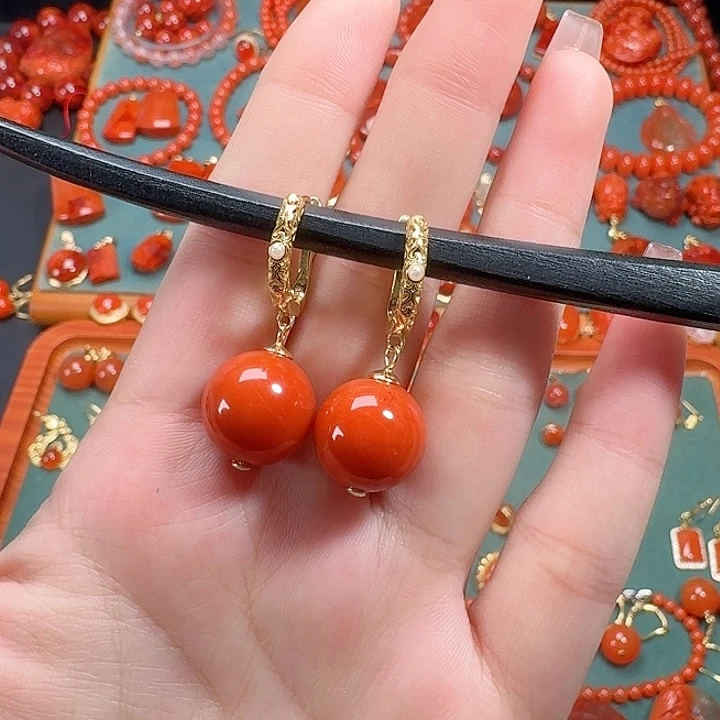 南红玛瑙银S925镶嵌13+