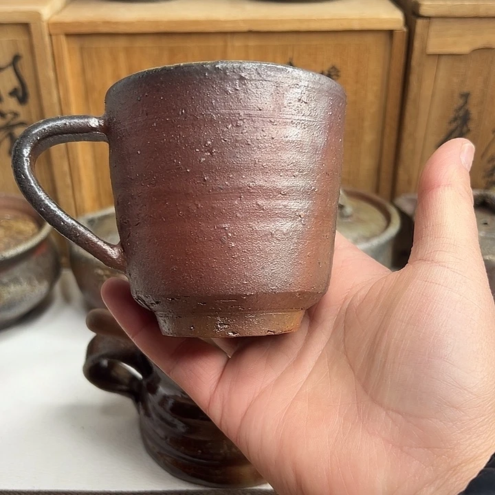 备前烧，松岛弘马克杯，