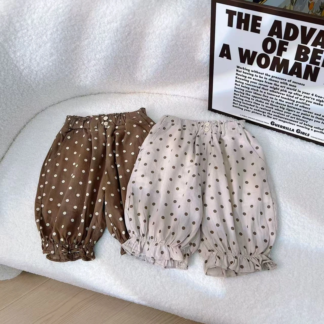 【自营｜线下款！森韩系宽松版 轻薄纱棉柔软】女童夏季中裤 10072