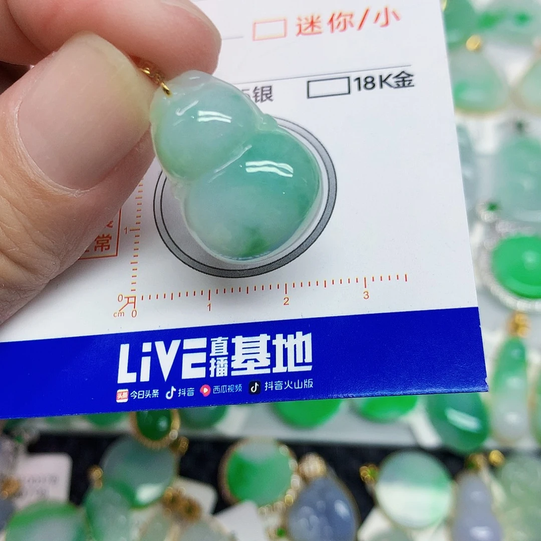 翡翠18K金镶嵌颈饰2456777