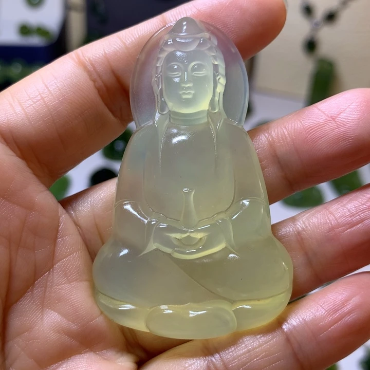 岫玉未镶嵌颈饰吊坠