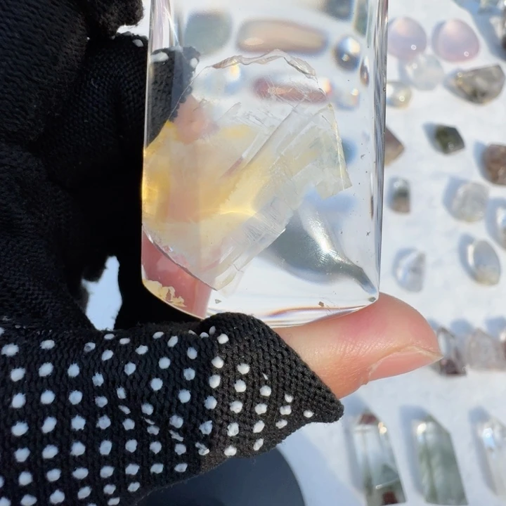 水晶黄发晶水晶单珠未镶嵌多*阁