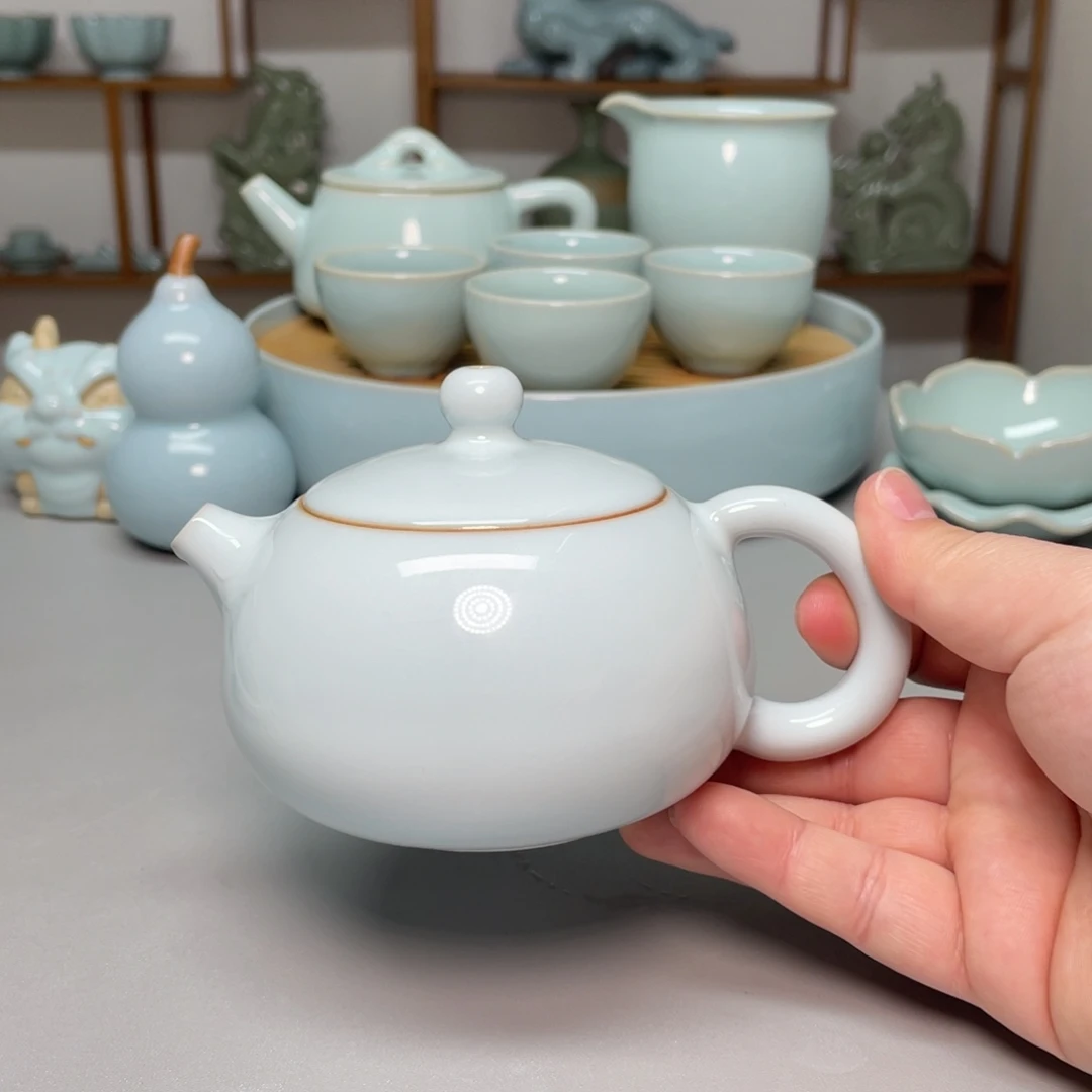 瓷月白西施壶赵琳老师微瑕