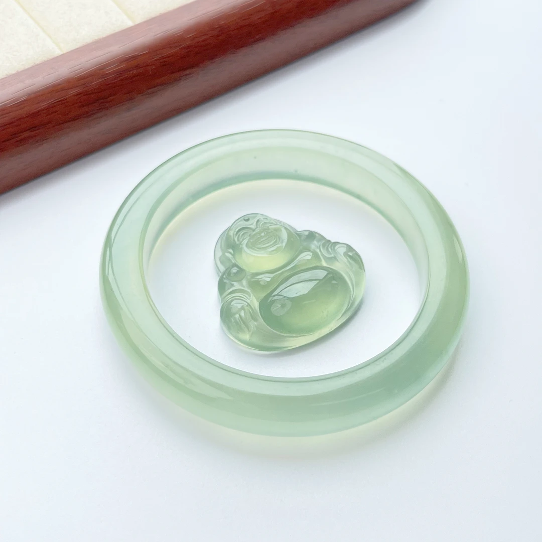 【午阳鉴宝】岫玉手镯+佛公套装爆款GCI002/GCI001多样性发一套