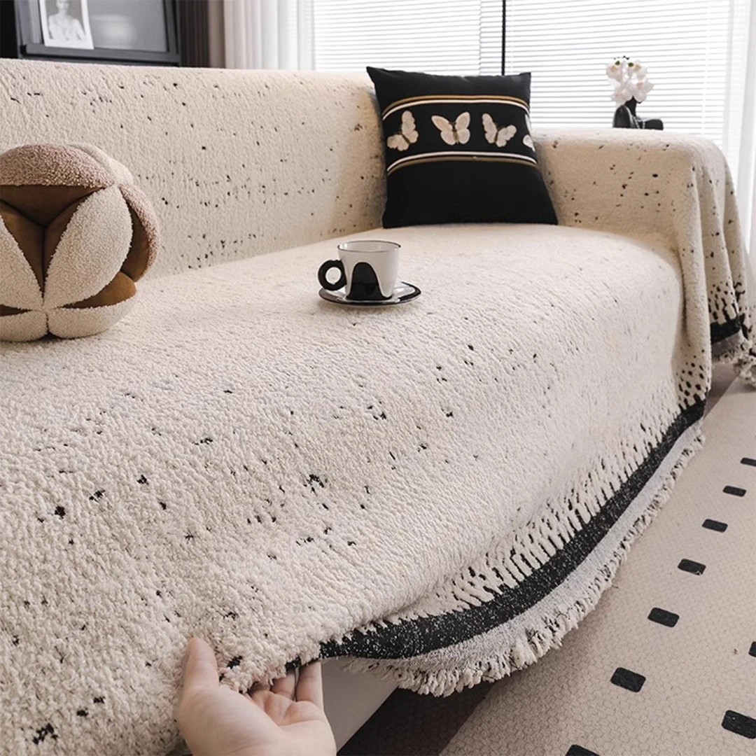 2025新款毛绒沙发盖布秋冬季沙发巾一整张全包万能防猫抓套罩坐垫