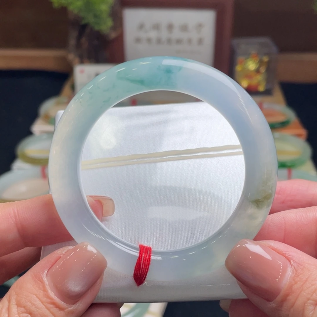 翡翠手镯未镶嵌翡翠51圆条