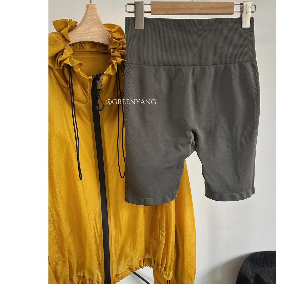 老羊家~无缝提臀高腰收腹五分瑜伽裤女夏蜜桃臀弹力运动紧身短裤