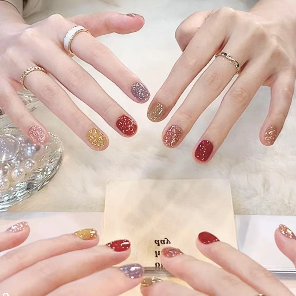 【多巴胺碎钻】AB款 野世穿戴甲 气质高级感显白美甲