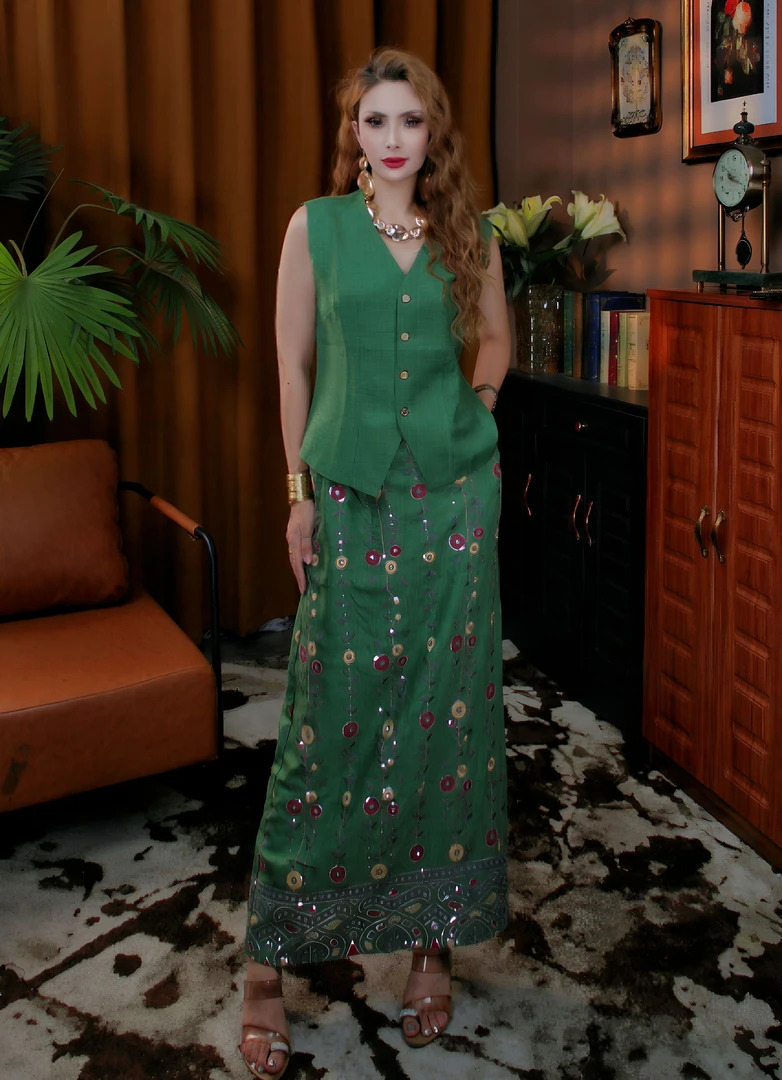 adila新款气质欧美风时尚亚麻套装720-4