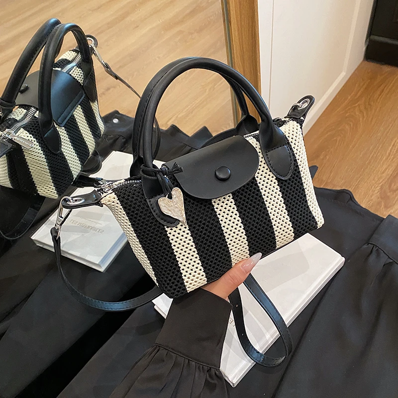 新款时尚百搭轻奢潮流女士单肩斜挎包6121黑色