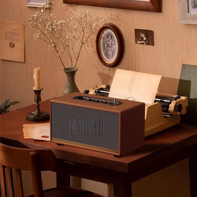 柏林之声蓝牙音响高端复古风可插u盘f卡调节中低音桌面蓝牙音箱