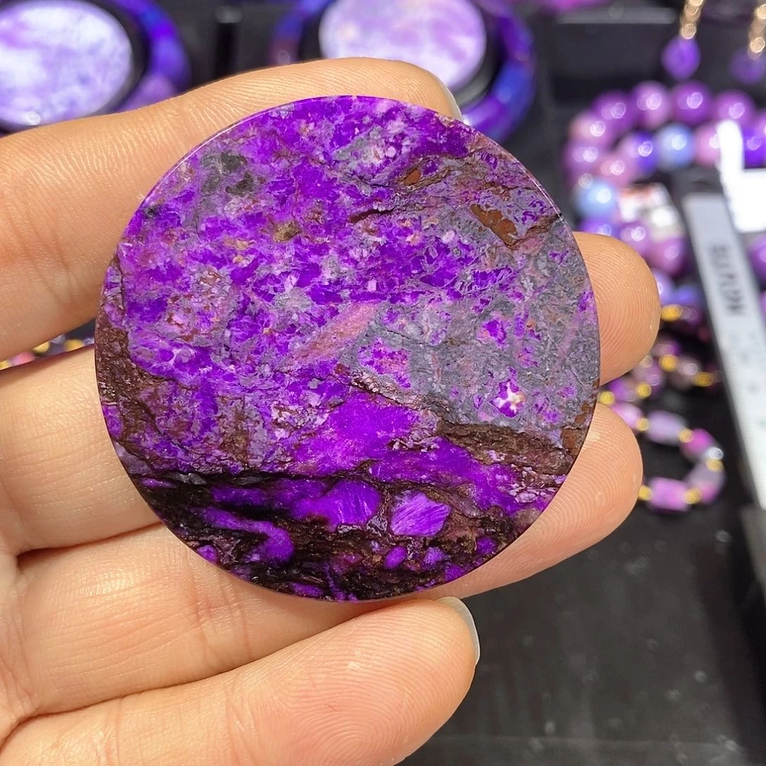 苏纪石（舒俱来）未镶嵌南非舒俱来圆牌