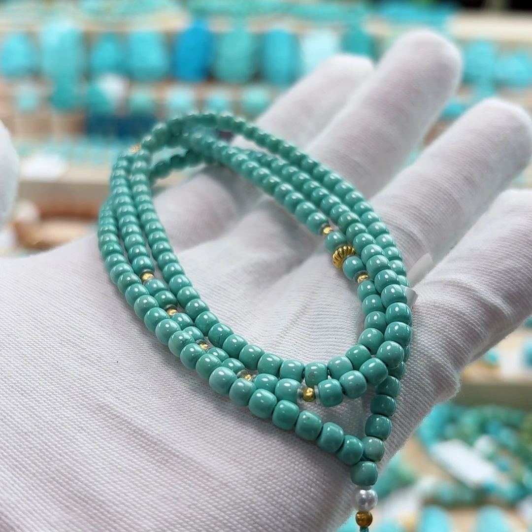 绿松石18K金镶嵌珠宝奇石