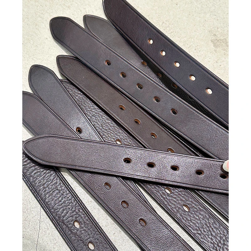 吕小布 | 百搭老钱风 纯手工制作 摔纹牛皮针扣腰带0008