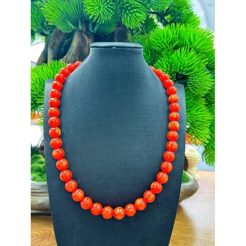 【正品血灵芝】 高端收藏级满金沙满含量血灵芝卡12mm项链A05