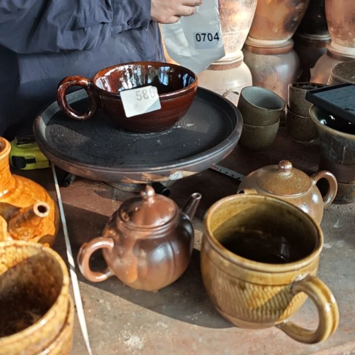 听***?瓷片586,玩手工拉坯柴火烧制