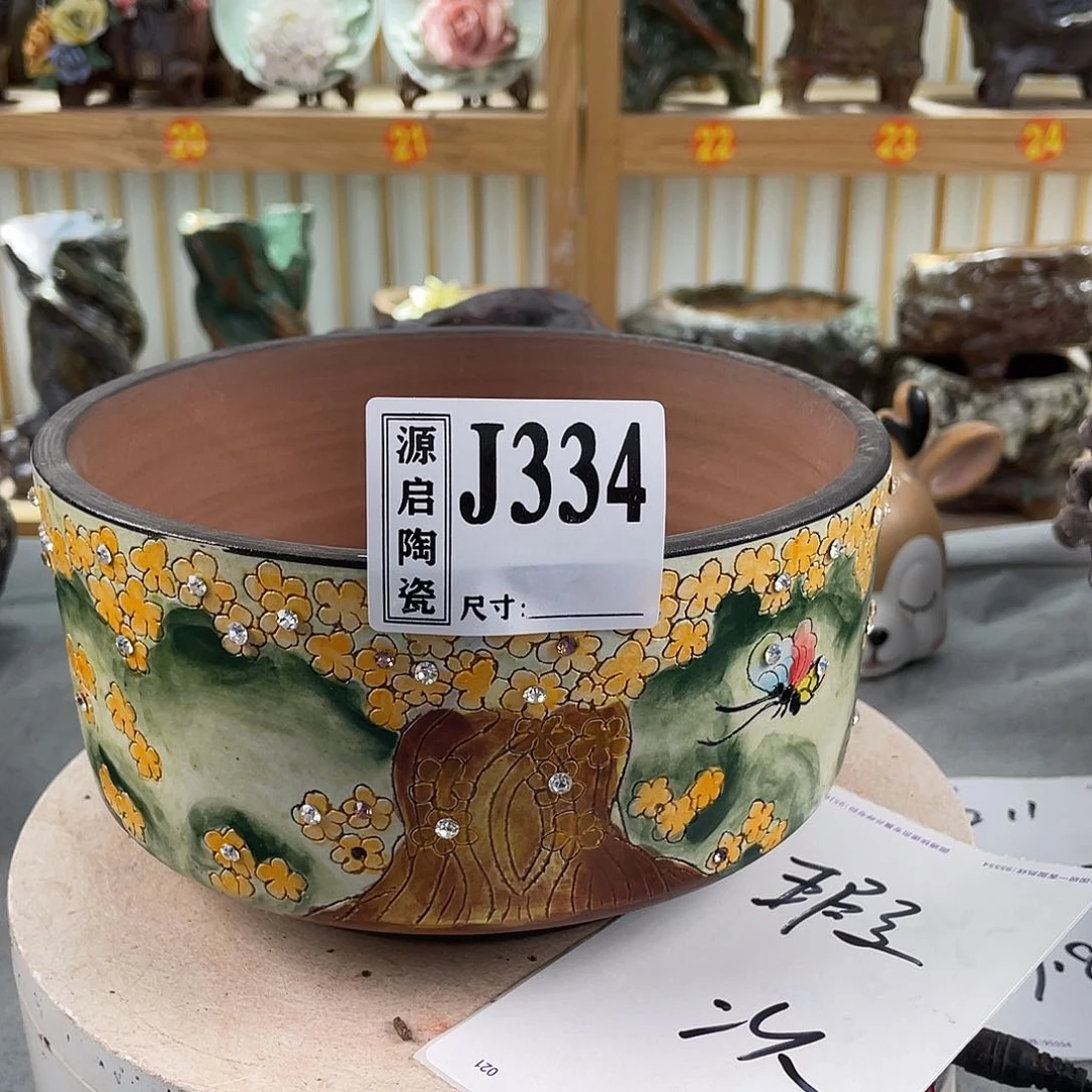 紫砂花盆景德镇陶瓷多肉花盆334