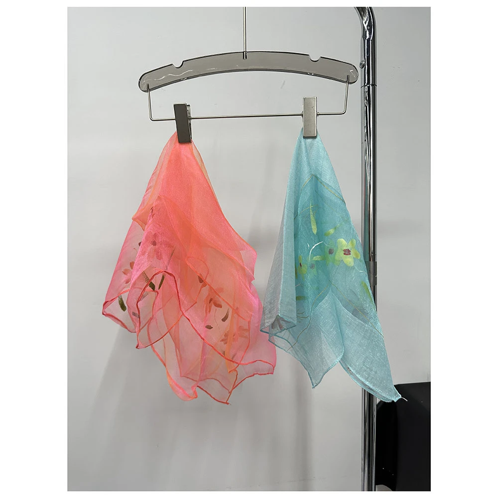 WJ073/ZK090 女士时尚百搭方型丝巾 两条装70*70