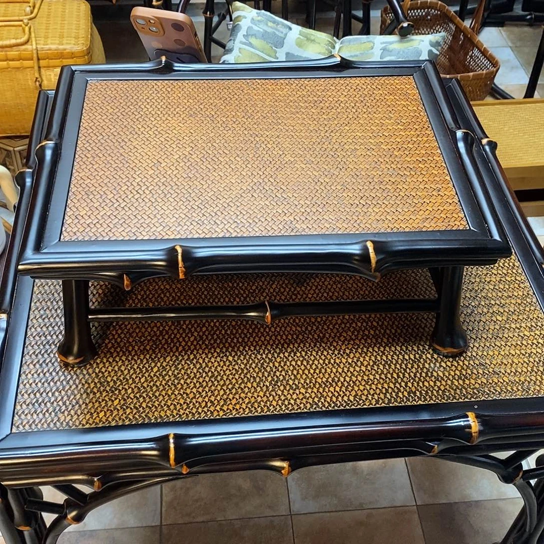 竹筇竹方桌飘窗桌子